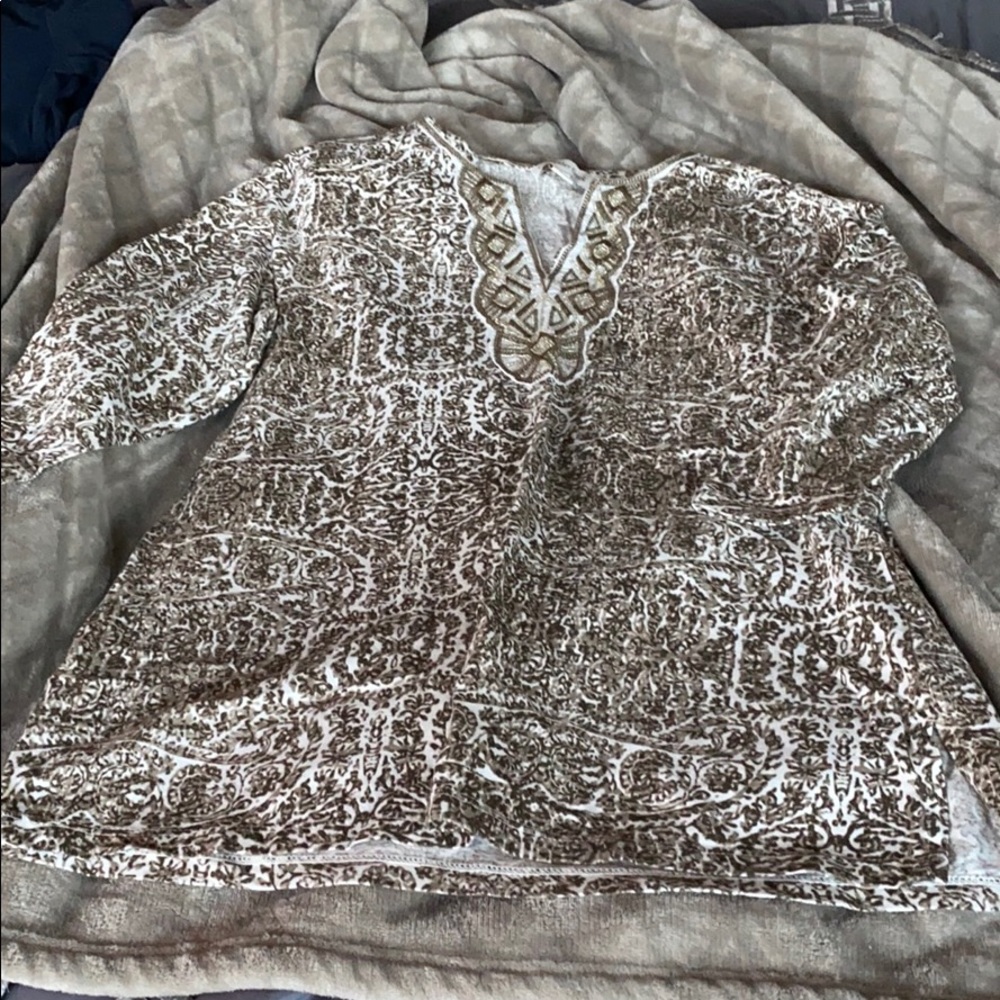 Beaded necklace tunic